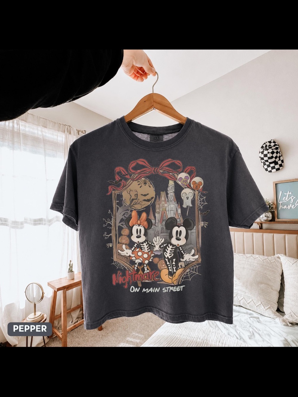 Boxy & Cropped Halloween Disney Top Mickey and Minnie